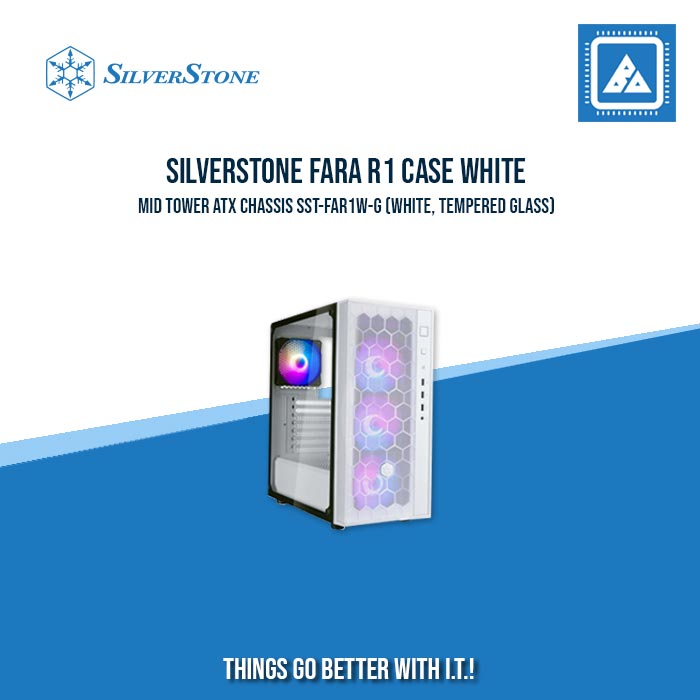 FARA R1 BLACK | WHITE ATXMID-TOWER CASE WITH TEMPERED GLASS WINDOW FARA R1 BLACK | WHITE ATXMID-TOWER CASE WITH TEMPERED GLASS WINDOW